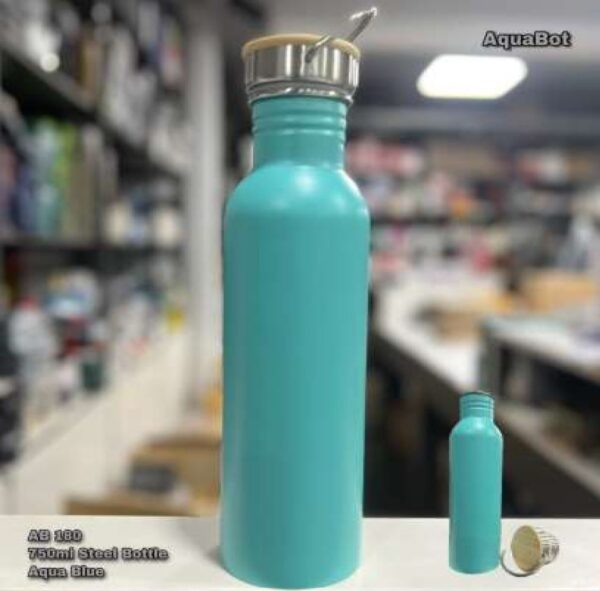 AB 180 750ml steel bottle SS/ Bamboo cap