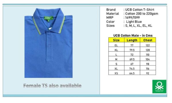 UCB-Polo T-Shirt with tipping - Cotton - Light Blue