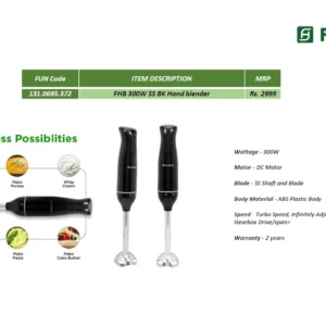 Faber FHB 300W SS BK Hand blender