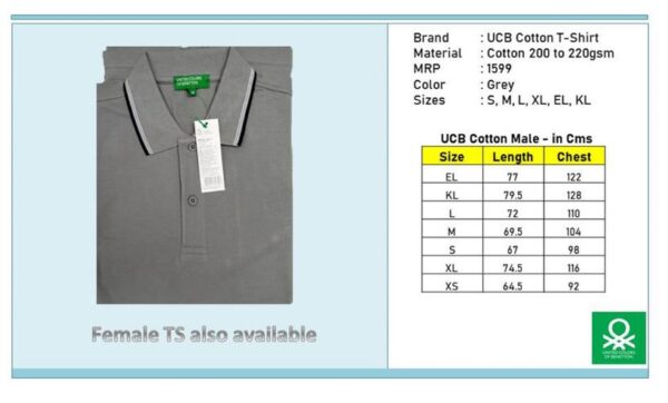UCB-Polo T-Shirt with tipping - Cotton - Grey