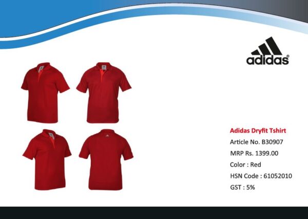 Adidas Dryfit Polo T Shirt Red