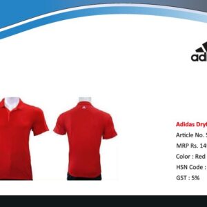 Plain Polyester Adidas Dry Fit T-Shirt Red