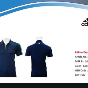 Plain Polyester Adidas Dry Fit T-Shirt Cool Navy