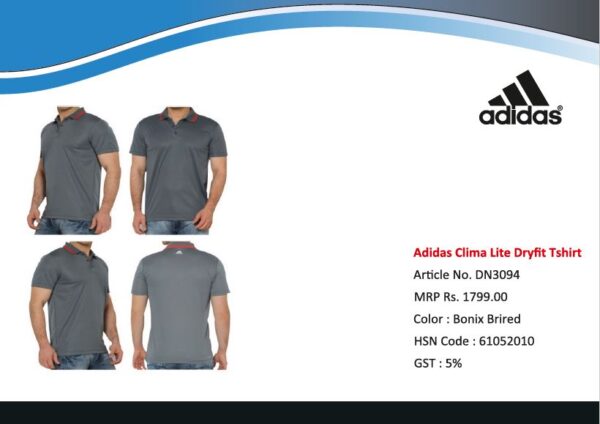 Adidas Clima Lite Dryfit TShirt Bonix Brired
