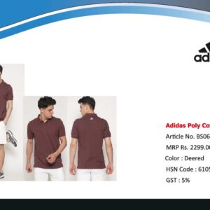 Adidas Poly Cotton T Shirt Deered