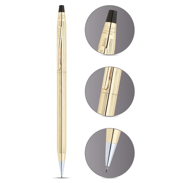 Cross Classic Century Refillable Pencil, 0.7mm, Includes Luxury Gift Box - 10 Carat Gold-Filled