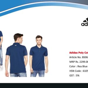 Adidas Poly Cotton Tshirt Blue