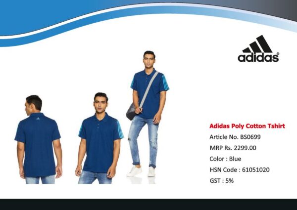 Adidas Poly Cotton Tshirt-Article No. BS067