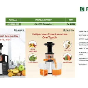 Faber FSJ 150 R Slow Juicer