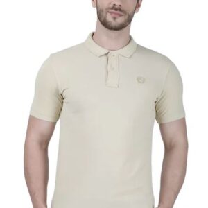 Monte CarloMen Brown Solid Cotton Blend T-Shirt