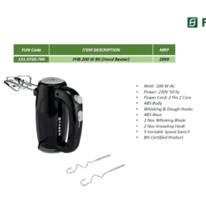 Faber FHB 200 W BK (Hand Beater)