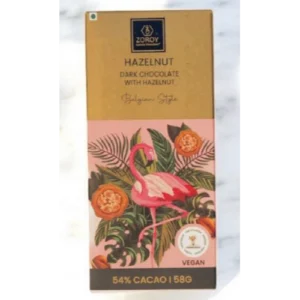 CAZY0204 ZOROY Luxury BELGIAN STYLE BARS (58g) Dark Chocolate With Hazelnut