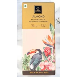 CAZY0205 ZOROY Luxury BELGIAN STYLE BARS (100g) Milk Chocolate With Roasted Almond