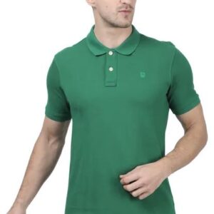 Monte CarloGreen Solid Cotton Blend Tshirt