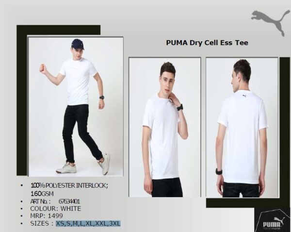PUMA Dry Cell Ess Tee White