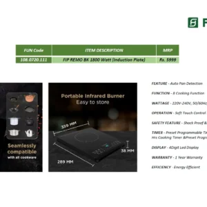 Faber FIP ZION 1600W BK (Induction Plate)