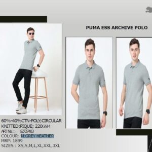 PUMA ESS ARCHIVE POLO M.GREY HEATHER