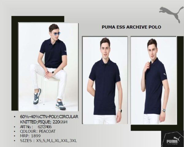 PUMA ESS ARCHIVE POLO PEACOAT
