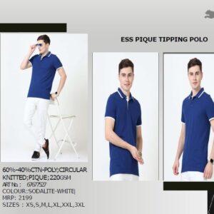 PUMA ESS PIQUE TIPPING POLO SODALITE-WHITE