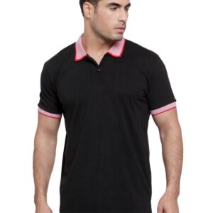 Scott-Basic Polo ( Black With Red )