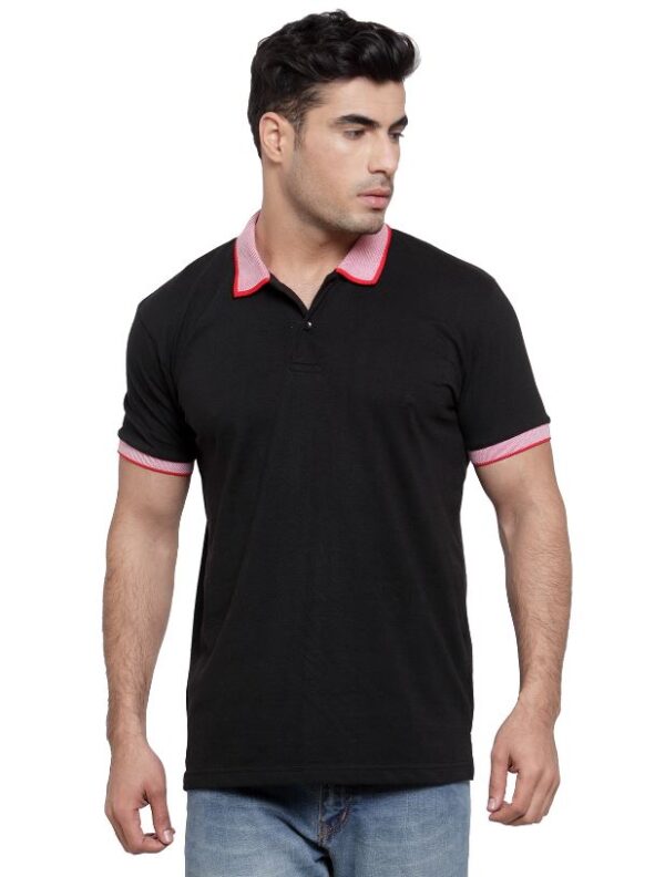 Scott-Basic Polo ( Black With Red )