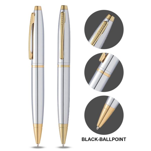 Cross Calais Medalist Chrome and Gold plate Ballpoint Pen (AT0112-15)