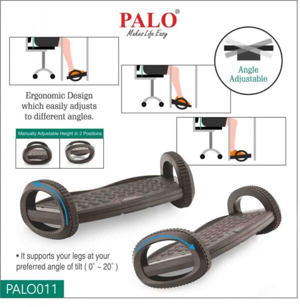 PALO Height Adjustable & Angle Rocking Footrest