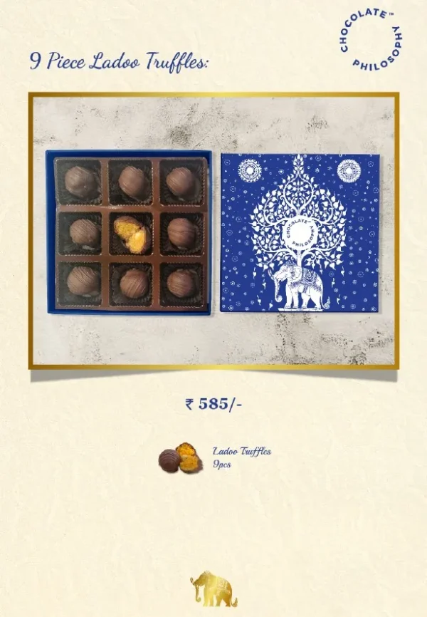 Chocolate Philosophy 9 Piece Ladoo Truffles