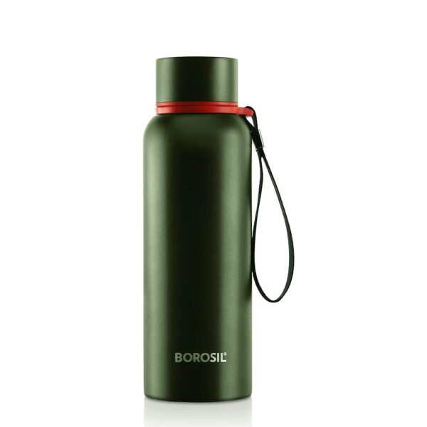 BOROSIL Solid Stainless Steel Hydra Trek Vacuum Insulated Flask Water Bottle 500 ml