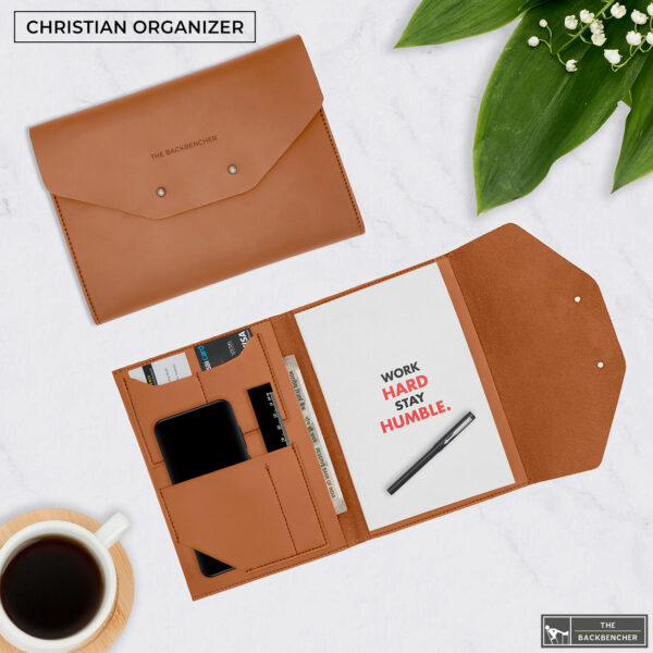 THE BACKBENCHER - CHRISTIAN NOTEBOOK ORGANIZER (Tan)