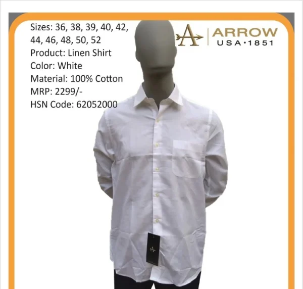 Arrow- Linen Shirt- White