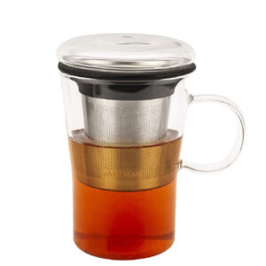 Vahdam-Sparkle - Glass Mug with Infuser