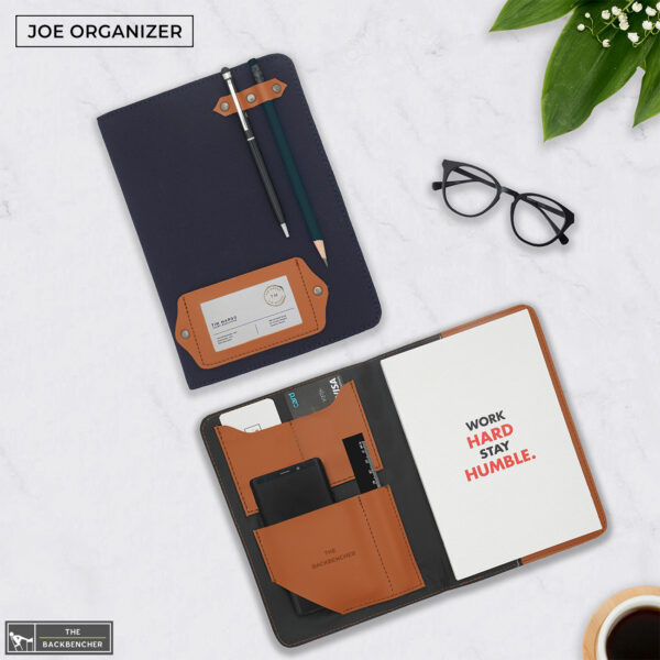 THE BACKBENCHER - JOE NOTEBOOK ORGANIZER (Navy blue)