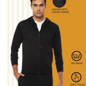 Hummel-ELWIN Black ZIPPER HOODIE