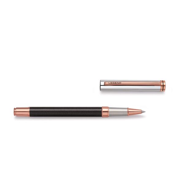 LEGEND Orion Roller Metal Pen Gunmetal with Rose Gold appointments (Gel pens) (Gun Metal) (Roller Pen)