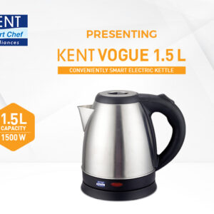 KENT VOGUE STAINLESS STEEL KETTLE 1.5L (16076)