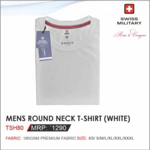 Swiss Military-MENS ROUND NECK T-SHIRT (WHITE)
