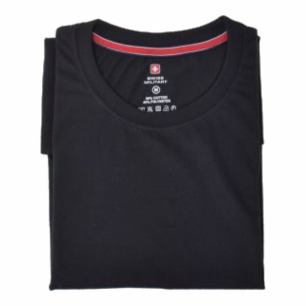Swiss Military-MENS ROUND NECK T-SHIRT (BLACK)