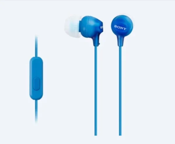Sony MDR-EX15AP Inear Headphones with Mic - Blue