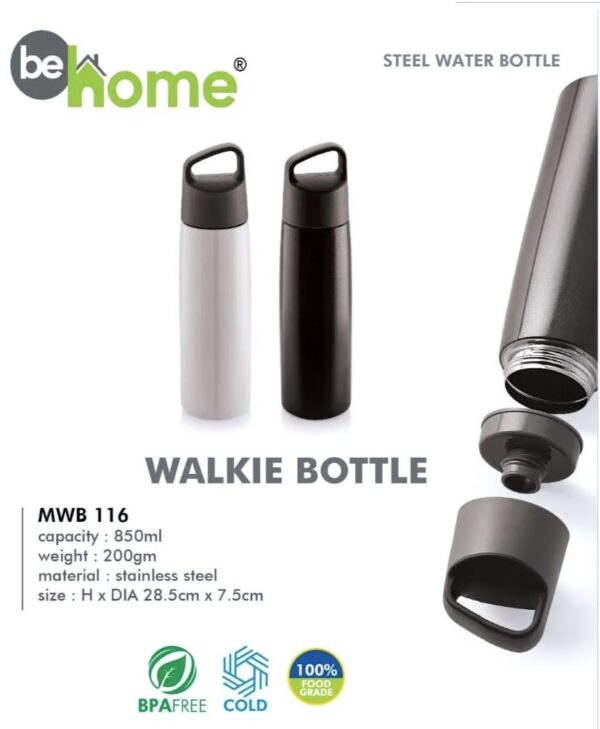 BEHOME-WALKIE STEEL BOTTLE - 850ML