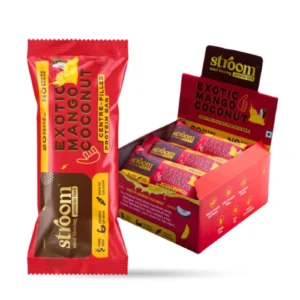 STOM008 STROOM Exotic Mango Choconut Protein Bars 63g (Pack of 9)