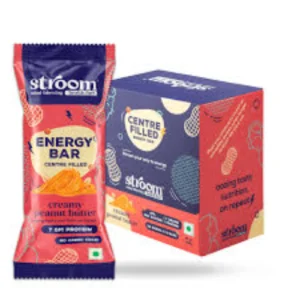 STOM020 STROOM Creamy Peanut Butter Energy Bar 36g (Pack Of 8)