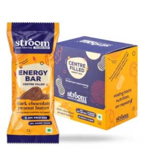 STOM022 STROOM Dark Chocolate Peanut Energy Bar 36g (Pack Of 8)