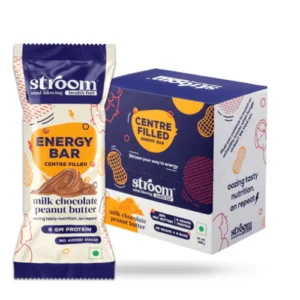 STOM024 STROOM Milk Chocolate Peanut Energy Bar 36g (Pack Of 8)